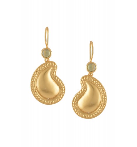 Silver Gold Plated Mango Shaped Earrings